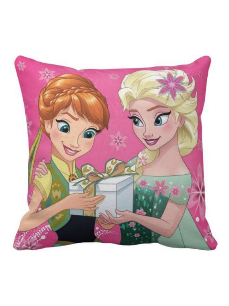 Taie d'oreiller La reine des Nieges Disney enfant coussin rose Multicolore - Kiabi