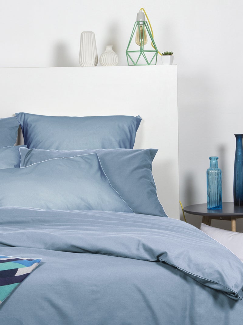 Taie d'oreiller LAGO polyester microfibre Bleu marine - Kiabi