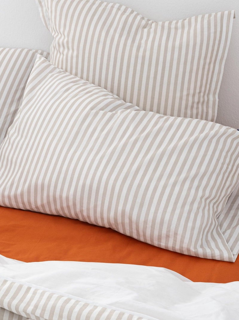 Taie d'oreiller Layering "Happyfriday" Beige - Kiabi