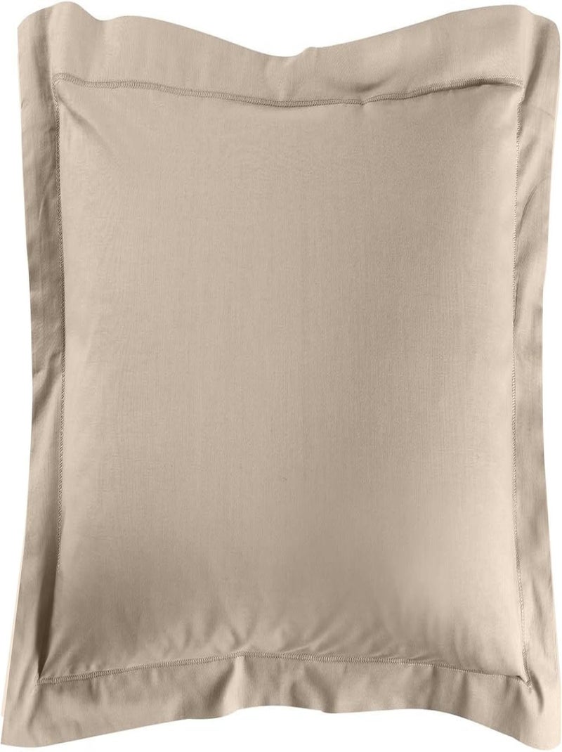 Taie d'oreiller Lina 57fils coton Beige - Kiabi