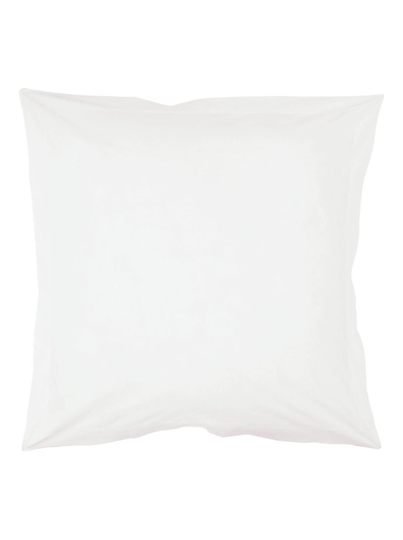 Taie d'oreiller Lina 57fils coton Blanc - Kiabi
