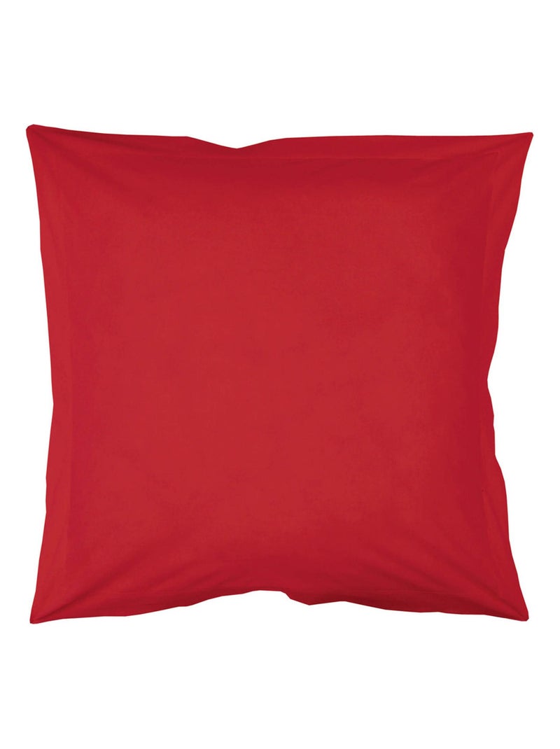 Taie d'oreiller Lina 57fils coton Rouge - Kiabi