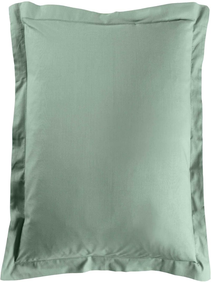 Taie d'oreiller Lina 57fils coton Vert - Kiabi
