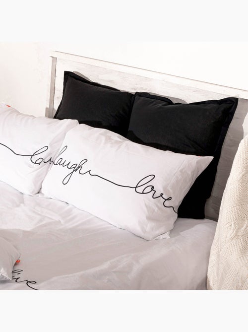 Taie d'oreiller Live "Happyfriday" - Kiabi