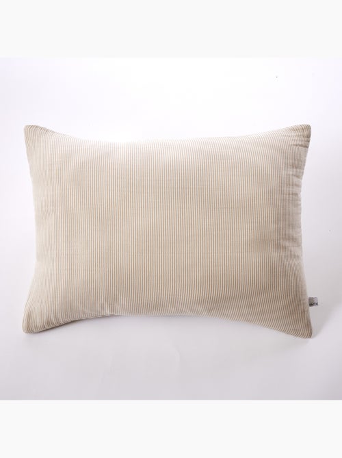 Taie d’oreiller LIVIA – Double gaze de coton rayée - Kiabi Taie d’oreiller LIVIA – Double gaze de coton rayée - Kiabi