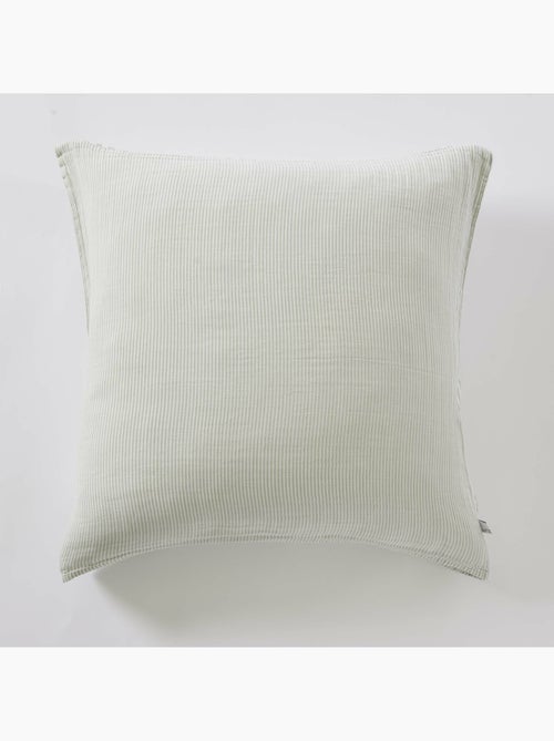 Taie d’oreiller LIVIA – Double gaze de coton rayée - Kiabi Taie d’oreiller LIVIA – Double gaze de coton rayée - Kiabi
