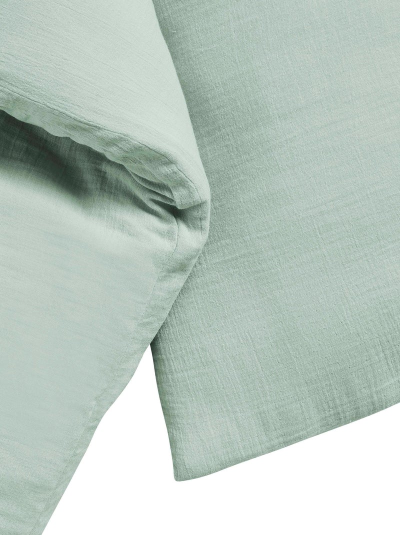 Taie D'Oreiller Bébé 35x40 Cm Double Gaze De Coton Mousseline - Bleu Gris - Très Douce Pour Berceau Couffin Lit 60x120