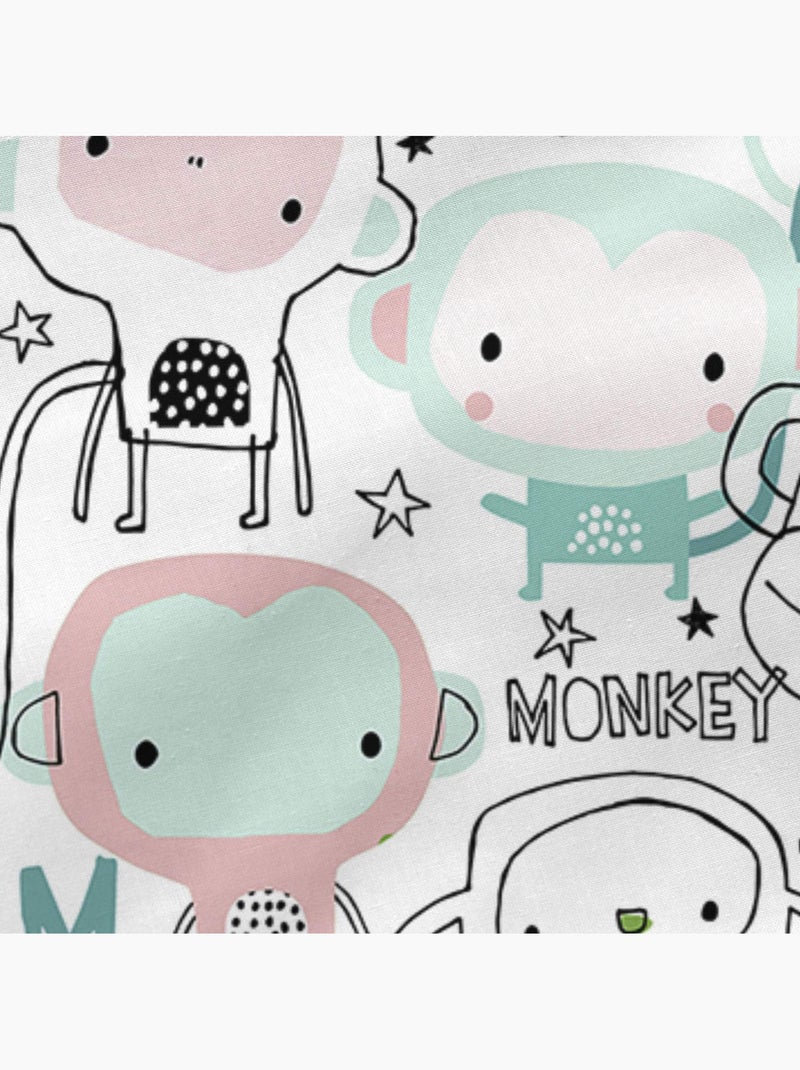 Taie d'oreiller Macaque "Happyfriday" Multicolore - Kiabi