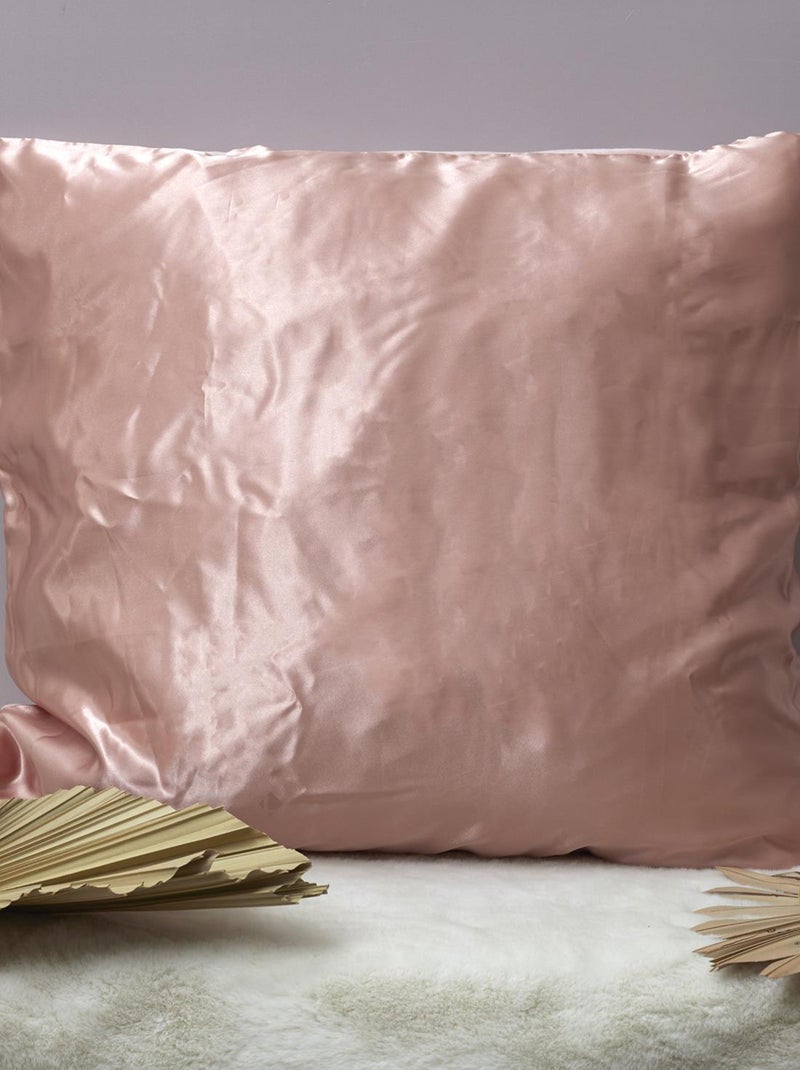Taie d'oreiller microfibre réversible 60x60 cm collection HOSANA Rose - Kiabi