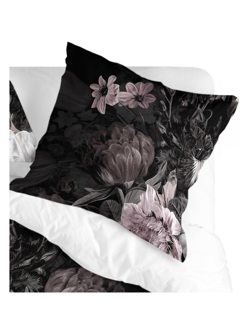 Taie d'oreiller Onyx "Happyfriday" Noir Rose - Kiabi