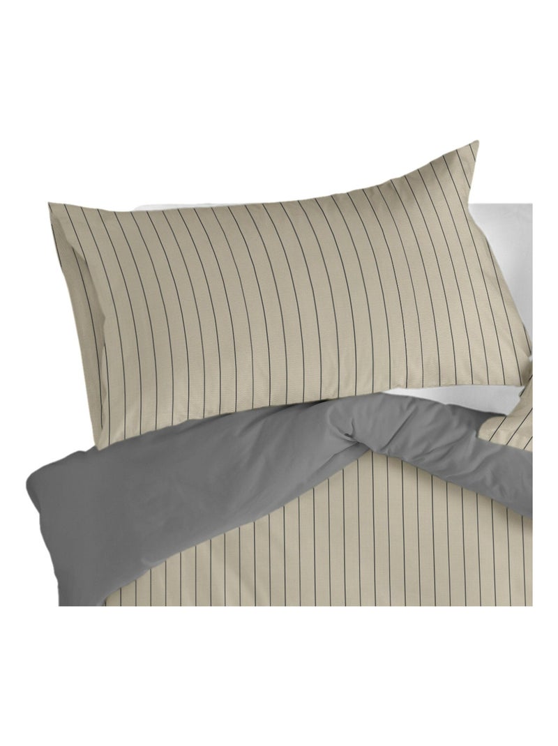 Taie d'oreiller Oxford "Happyfriday" Beige - Kiabi