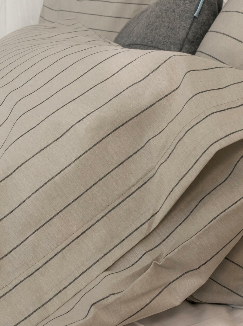 Taie d'oreiller Oxford "Happyfriday" Beige - Kiabi
