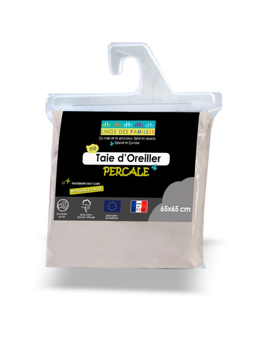 Taie d'Oreiller Percale 100% Coton - 80 fils/cm² - Linge des Familles - Kiabi