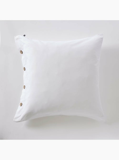 Taie d’oreiller percale 120 fils ficelle – perrine - Kiabi Taie d’oreiller percale 120 fils ficelle – perrine - Kiabi