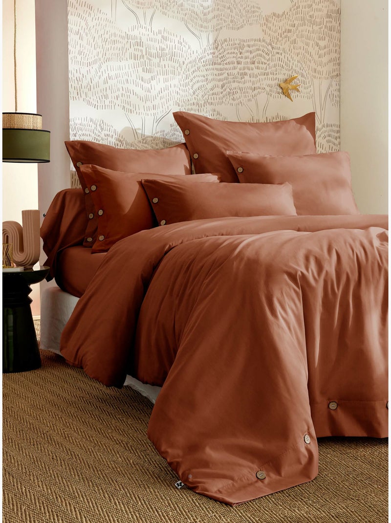 Taie d’oreiller percale 120 fils ficelle – perrine Tomette - Kiabi