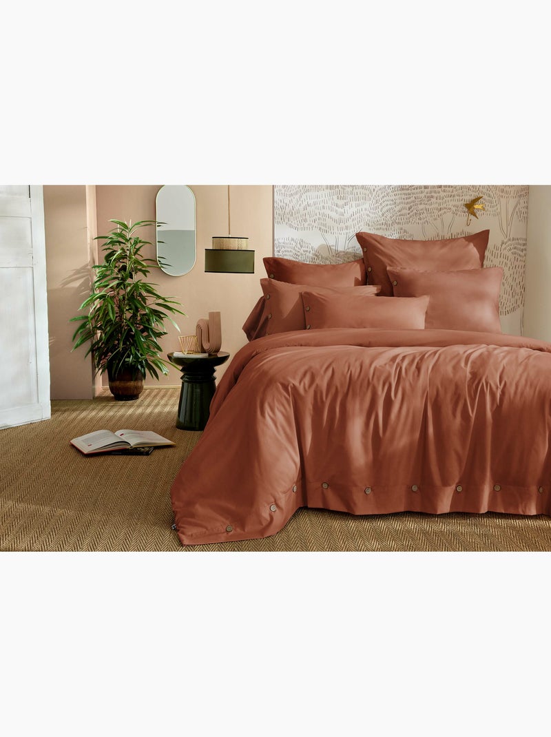 Taie d’oreiller percale 120 fils ficelle – perrine Tomette - Kiabi