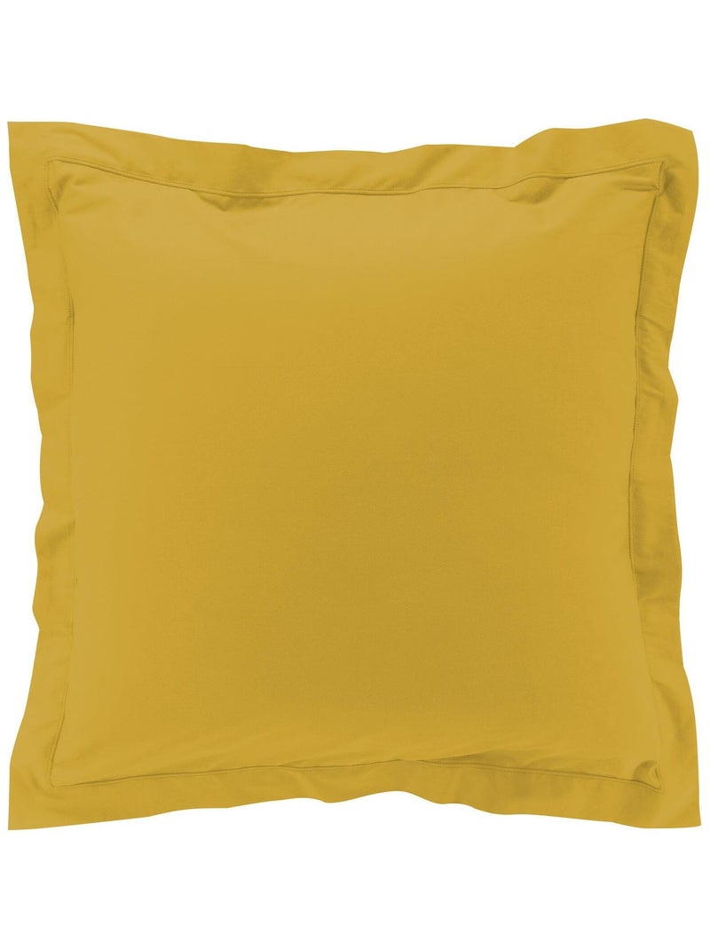 Taie d'oreiller Percale Coton Collection Percalines Jaune foncé - Kiabi