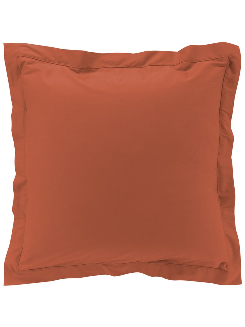 Taie d'oreiller Percale Coton Terracotta 63x63cm Orange - Kiabi