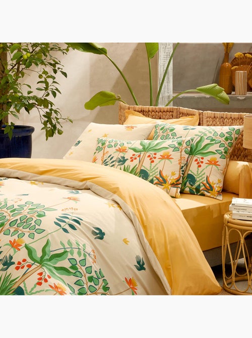 Taie d’oreiller percale de coton 80 fils tropical - Kiabi Taie d’oreiller percale de coton 80 fils tropical - Kiabi