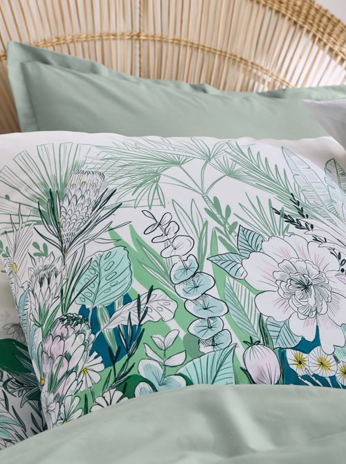 Taie d'oreiller percale de coton collection BALI - Kiabi