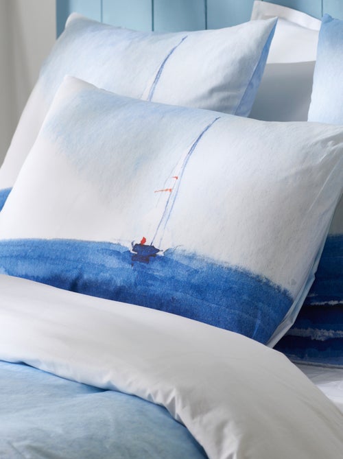 Taie d'oreiller percale de coton collection REGATE - Kiabi Taie d'oreiller percale de coton collection REGATE - Kiabi