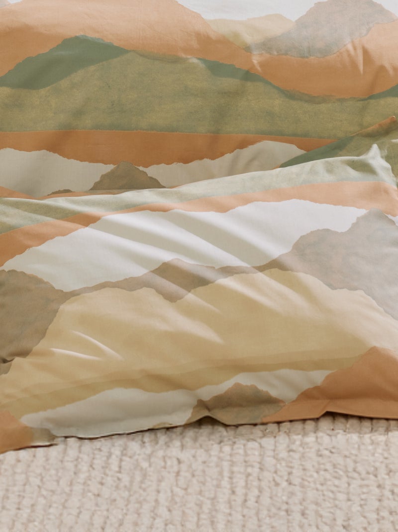 Taie d'oreiller percale de coton LAND CRAIE Multicolore - Kiabi