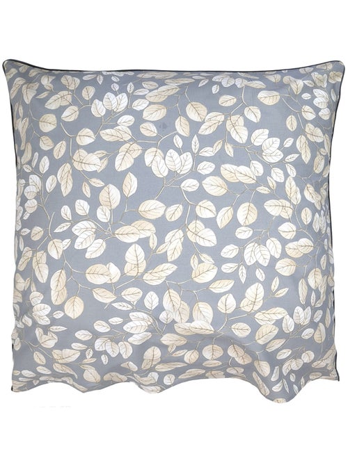 Taie d'oreiller percale de coton LISON GRIS - Kiabi