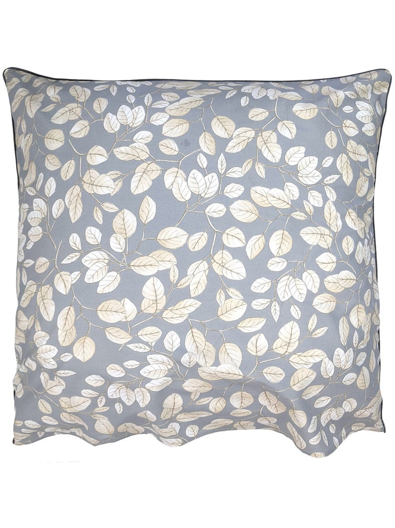 Taie d'oreiller percale de coton LISON GRIS Blanc Gris - Kiabi