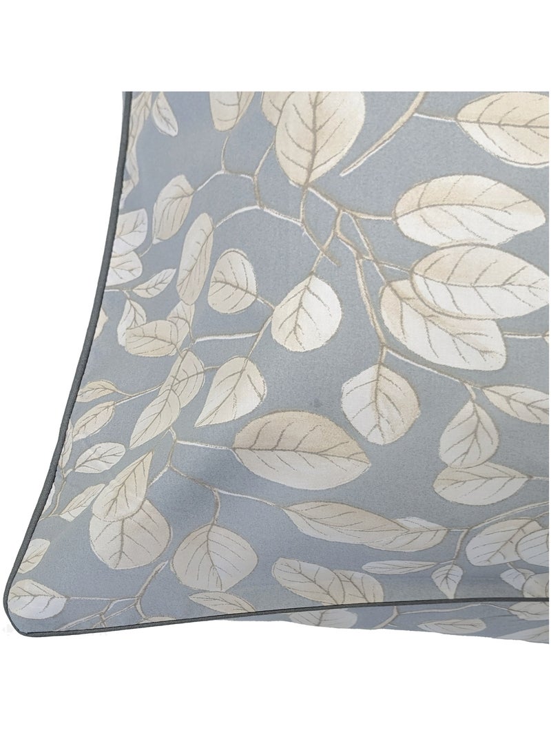 Taie d'oreiller percale de coton LISON GRIS Blanc Gris - Kiabi