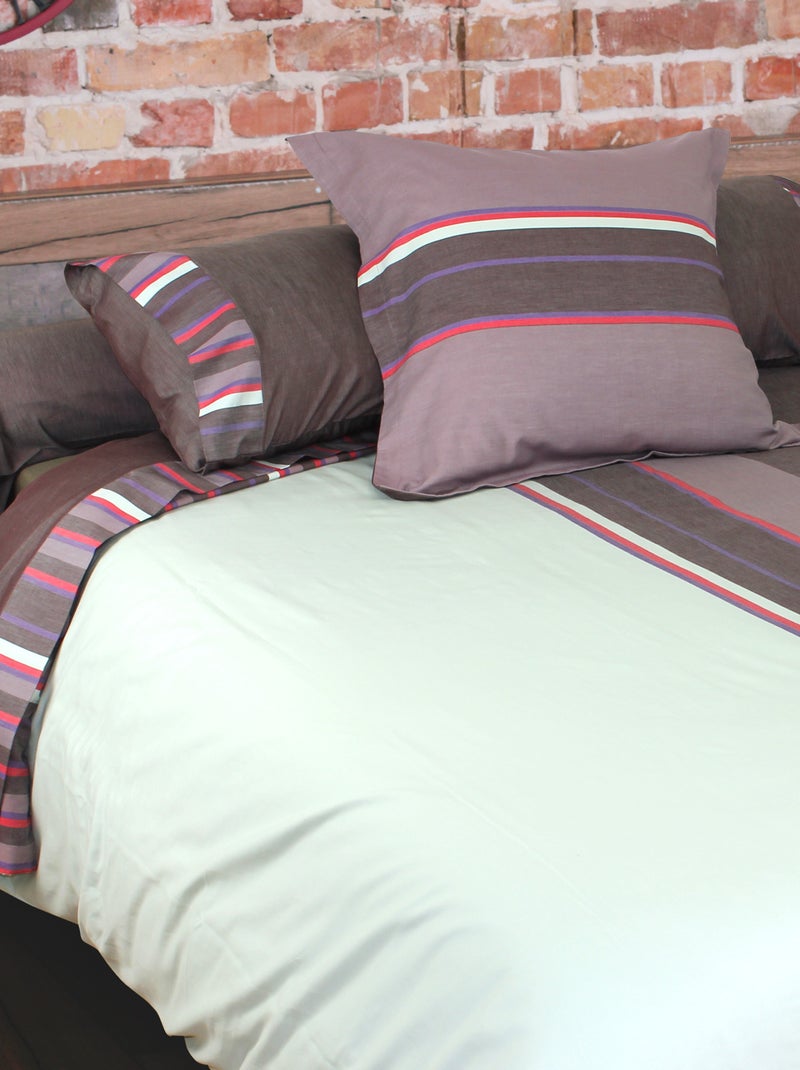 Taie d'oreiller percale de coton MADELEINE Violet - Kiabi