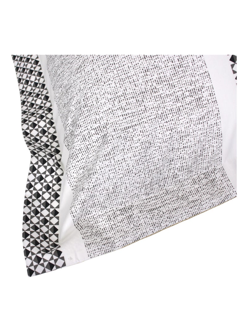 Taie d'oreiller percale de coton MARLOW Gris foncé - Kiabi