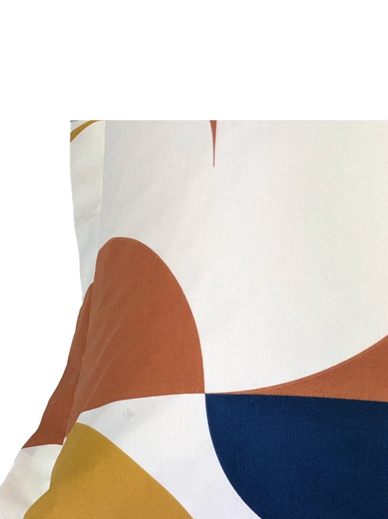Taie d'oreiller percale de coton MODULO Bleu cobalt - Kiabi