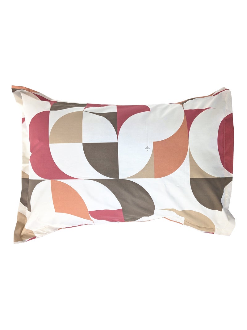 Taie d'oreiller percale de coton MODULO Multicolore - Kiabi