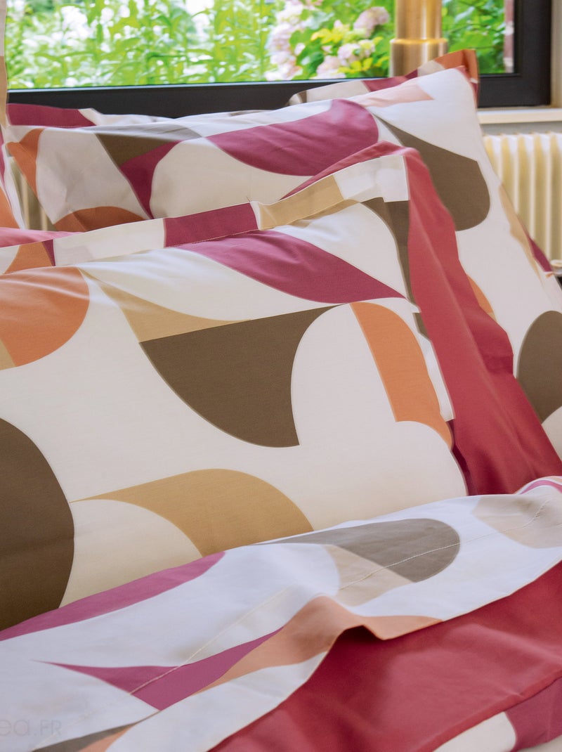 Taie d'oreiller percale de coton MODULO Multicolore - Kiabi