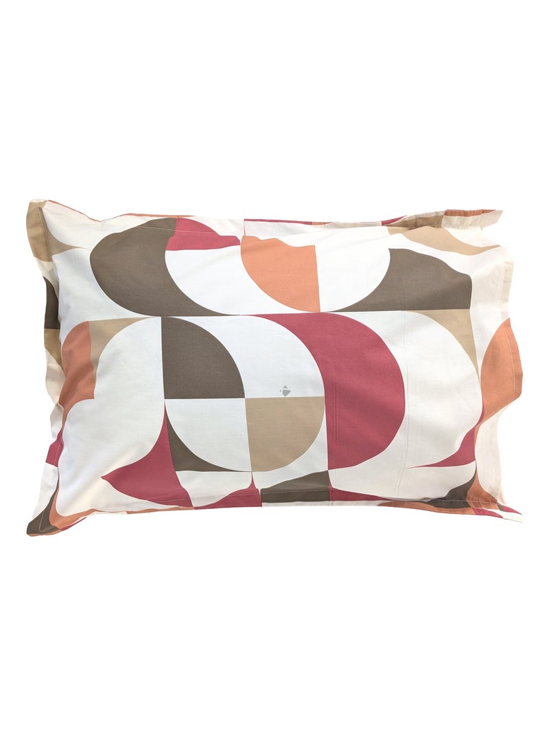 Taie d'oreiller percale de coton MODULO Multicolore - Kiabi