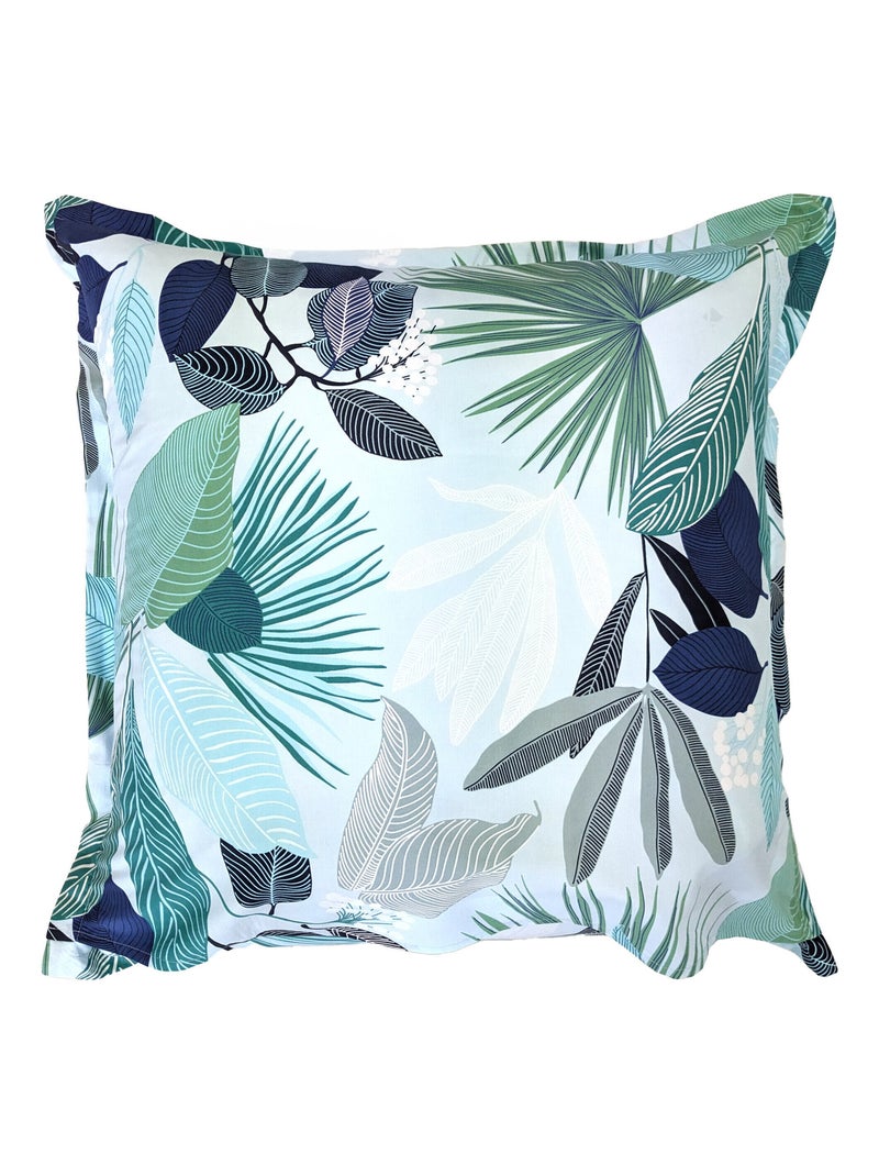 Taie d'oreiller percale de coton MOOREA PACIFIC bleu cobalt Bleu cobalt - Kiabi