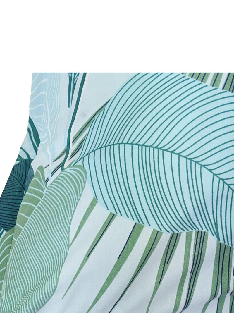 Taie d'oreiller percale de coton MOOREA PACIFIC bleu cobalt Bleu cobalt - Kiabi