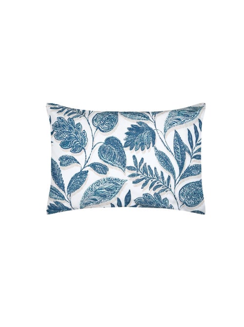 Taie d'oreiller percale de coton motif feuillage 50x70cm - Kiabi