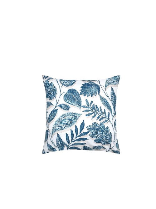 Taie d'oreiller percale de coton motif feuillage 63x63cm - Kiabi
