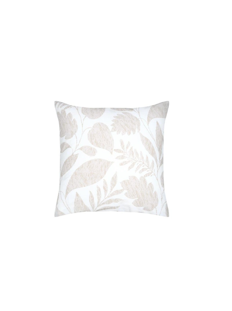 Taie d'oreiller percale de coton motif feuillage 63x63cm Bleu - Kiabi