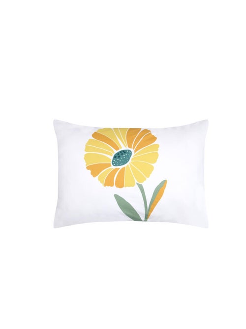 Taie d'oreiller percale de coton motif floral 50x70cm - Kiabi