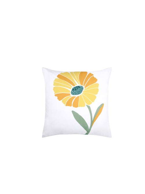 Taie d'oreiller percale de coton motif floral 63x63cm - Kiabi