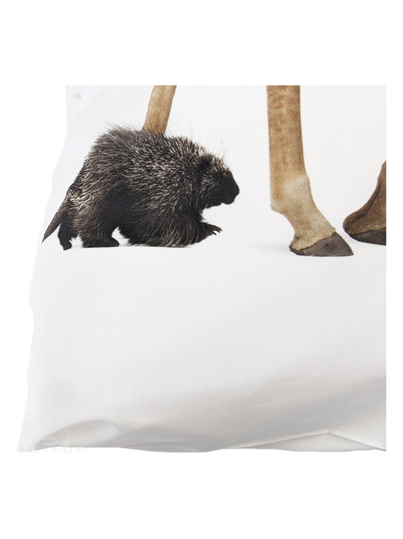 Taie d'oreiller percale de coton NOÉ Multicolore - Kiabi