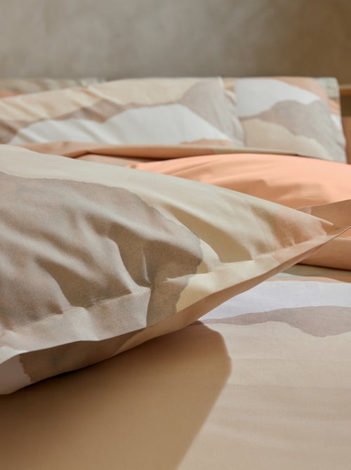 Taie d’oreiller percale de coton paysage abstrait - Kiabi