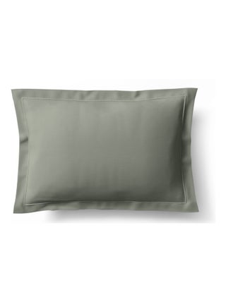 Taie d'oreiller percale de coton peigné "Julian" toutes dimensions Coton Pur - Julian Ardoise - Taie