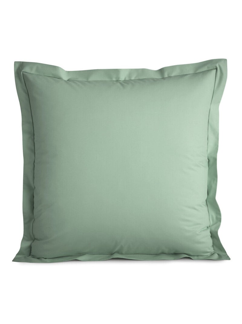 Taie d'oreiller percale de coton peigné "Julian" toutes dimensions Coton Pur - Julian Céladon - Taie Vert - Kiabi