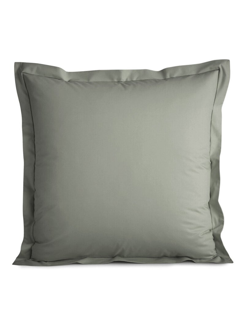 Taie d'oreiller percale de coton peigné "Julian" toutes dimensions Coton Pur - Julian Perle - Taie d Gris - Kiabi