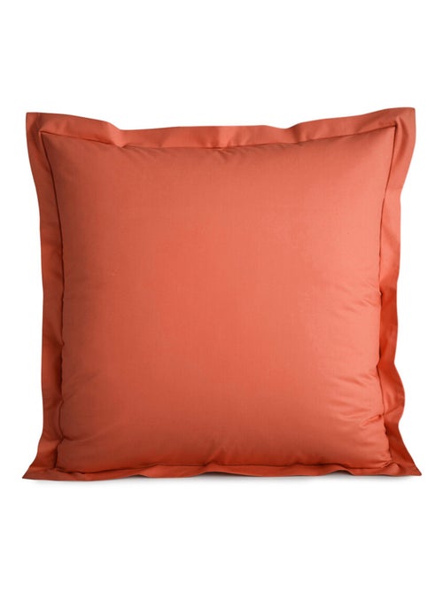 Taie d'oreiller percale de coton peigné "Julian" toutes dimensions Coton Pur - Julian Terracotta - T - Kiabi