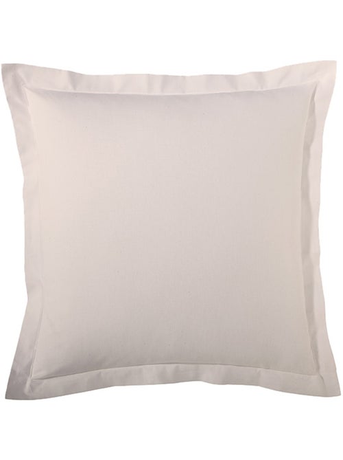Taie d’oreiller percale de coton piquée unie - Kiabi