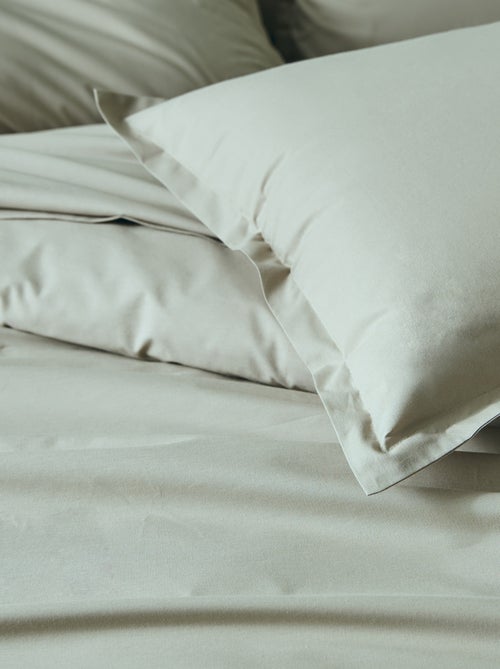 Taie d’oreiller percale de coton piquée unie - Kiabi Taie d’oreiller percale de coton piquée unie - Kiabi
